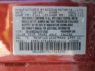 2020 Nissan Sentra SV with VIN 3N1AB8CV4LY313392, listed as a Copart auction lot 44947555 with 29,803 mi miles and Salvage Title. Bid and sale history available at DreamBid. Image 14.