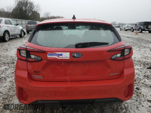 2024 Subaru Impreza with VIN JF1GUABC7R8243695, listed as a Copart auction lot 81164984 with 7,964 mi miles and Salvage Title. Bid and sale history available at carsss.com. Image 6.