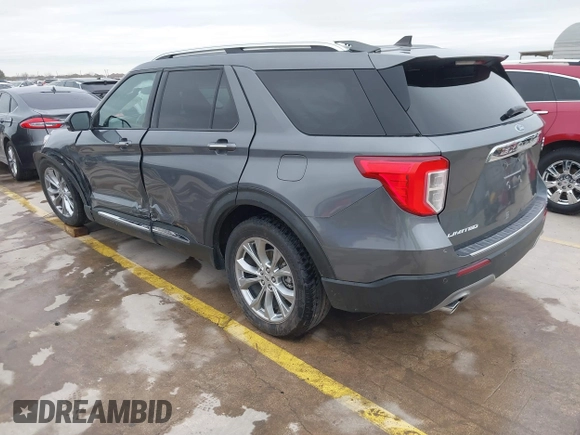 2021 Ford Explorer Limited with VIN 1FMSK8FH4MGB24960, listed as a IAAI auction lot 41288622 with 94,956 mi miles. Bid and sale history available at carsss.com. Image 3.