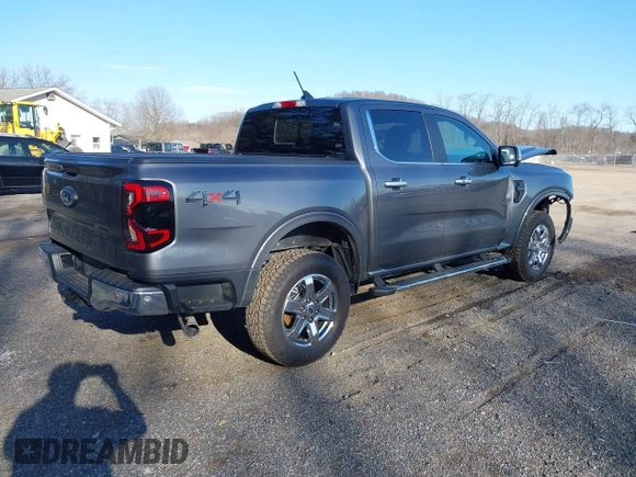 2024 Ford Ranger Lariat with VIN 1FTER4KH3RLE14617, listed as a IAAI auction lot 41705701 with 9,082 mi miles and . Bid and sale history available at DreamBid. Image 4.