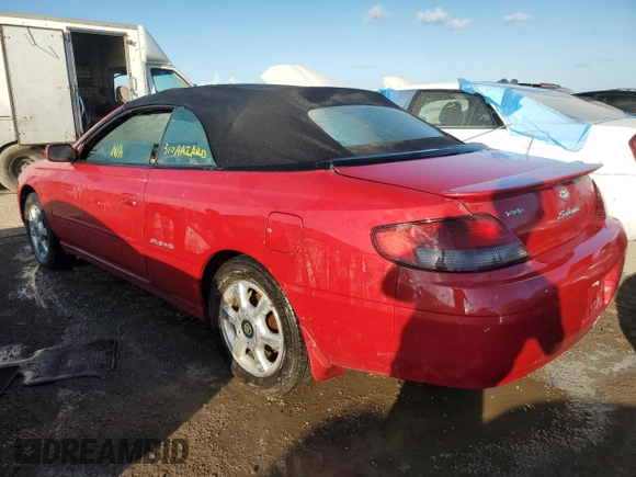 2001 Toyota Solara SE with VIN 2T1FF22P71C449035, listed as a Copart auction lot 78398424 with Not Provided miles and Non Repairable. Bid and sale history available at DreamBid. Image 2.