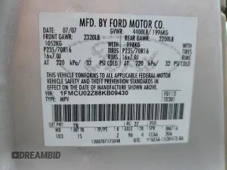 2008 Ford Escape XLS z VIN 1FMCU02Z88KB09430, wystawiony jako Copart lot #58158645 z przebiegiem 216 763 mil mil oraz Czysty tytuł • Clean title. Historia ofert i sprzedaży dostępna na DreamBid. Obrazek 13.