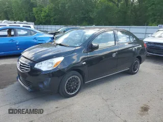 2019 Mitsubishi Mirage ES z VIN ML32F3FJ3KHF04464, wystawiony jako Copart lot #57305415 z przebiegiem 117 497 mil mil oraz Szkody całkowita. Historia ofert i sprzedaży dostępna na DreamBid. Obrazek 1.