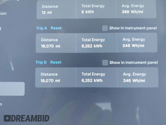 2012 Tesla Model S Performance with VIN 5YJSA1DP7CFS01032, listed as a IAAI auction lot 41423925 with 18,070 mi miles. Bid and sale history available at carsss.com. Image 7.