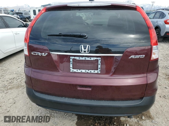 2014 Honda CR-V EX-L with VIN 5J6RM4H72EL115185, listed as a Copart auction lot 52162095 with 26,652 mi miles and Salvage Title. Bid and sale history available at carsss.com. Image 6.