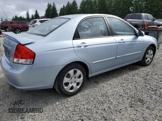 2008 Kia Spectra EX z VIN KNAFE121085529600, wystawiony jako Copart lot #59727105 z przebiegiem 132 306 mil mil oraz Szkoda całkowita • Salvage title. Historia ofert i sprzedaży dostępna na DreamBid. Obrazek 3.