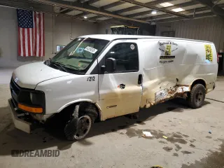 2003 Chevrolet Express Cargo with VIN 1GCHG39U031120126, listed as a Copart auction lot 44209535 with 123,133 mi miles and Salvage title. Bid and sale history available at DreamBid. Image 1.