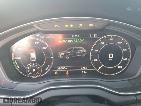 2020 Audi Q5 S line Prestige with VIN WA1F2AFY8L2088905, listed as a Copart auction lot 86756334 with 38,605 mi miles and Salvage Title. Bid and sale history available at carsss.com. Image 9.