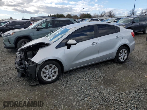 2016 Kia Rio LX with VIN KNADM4A38G6584710, listed as a Copart auction lot 45374045 with 97,932 mi miles and Salvage Title. Bid and sale history available at carsss.com. Image 1.