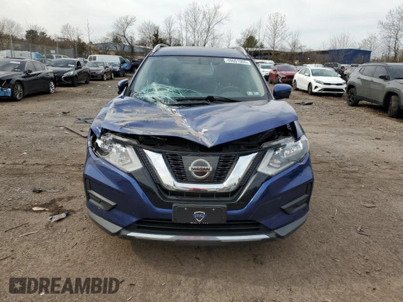 2017 Nissan Rogue SV with VIN KNMAT2MV2HP611891, listed as a Copart auction lot 49601005 with 64,505 mi miles and Salvage Title. Bid and sale history available at carsss.com. Image 5.