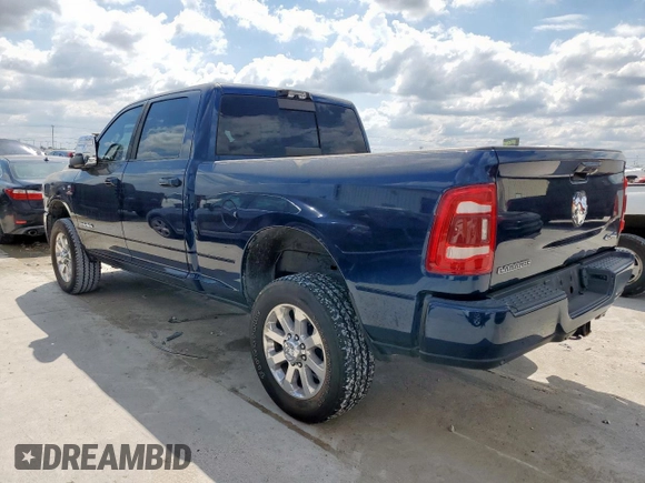 2023 Ram 2500 Laramie with VIN 3C6UR5FL8PG614782, listed as a Copart auction lot 50772975 with 23,764 mi miles and Salvage Title. Bid and sale history available at carsss.com. Image 2.