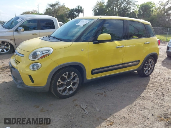 2014 FIAT 500L Trekking with VIN ZFBCFADH9EZ023686, listed as a IAAI auction lot 41714657 with 57,290 mi miles and . Bid and sale history available at DreamBid. Image 2.