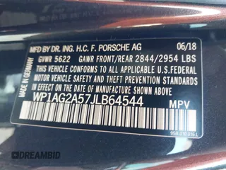 2018 Porsche Macan GTS z VIN WP1AG2A57JLB64544, wystawiony jako IAAI lot #42561773 z przebiegiem 59 400 mil mil oraz . Historia ofert i sprzedaży dostępna na DreamBid. Obrazek 9.
