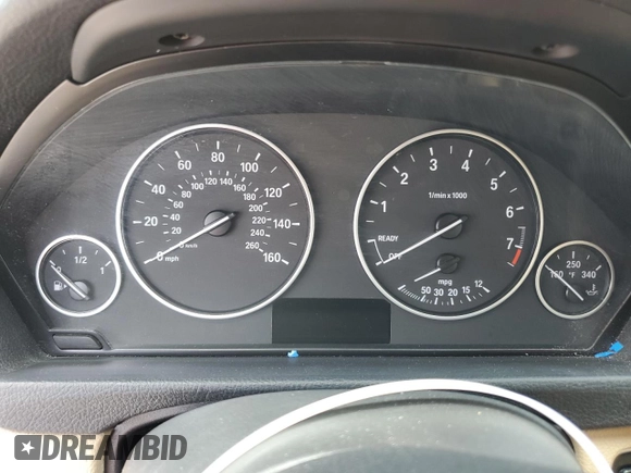 2014 BMW 3 Series 320i with VIN WBA3B1C50EK130907, listed as a Copart auction lot 53980565 with 0 mi miles and Non Repairable. Bid and sale history available at carsss.com. Image 9.