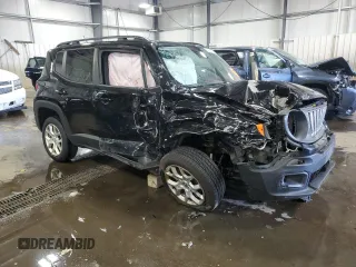 2017 Jeep Renegade Altitude with VIN ZACCJBBB5HPE62774, listed as a Copart auction lot 58031455 with 118,280 mi miles and Salvage title. Bid and sale history available at DreamBid. Image 4.