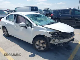 2013 Honda Civic LX with VIN 2HGFB2F58DH590843, listed as a IAAI auction lot 42430802 with 59,230 mi miles and . Bid and sale history available at DreamBid. Image 1.