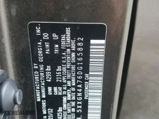 2013 Kia Optima EX with VIN 5XXGN4A76DG165882, listed as a Copart auction lot 51316695 with 86,087 mi miles and Salvage Title. Bid and sale history available at carsss.com. Image 14.