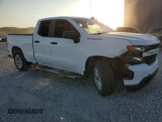 2020 Chevrolet Silverado 1500 Custom with VIN 1GCRWBEF9LZ281181, listed as a Copart auction lot 43327815 with 80,007 mi miles and Salvage Title. Bid and sale history available at carsss.com. Image 4.