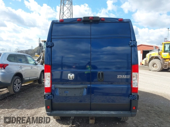 2023 Ram ProMaster Cargo with VIN 3C6LRVBG1PE599526, listed as a IAAI auction lot 41910156 with 1,504 mi miles. Bid and sale history available at carsss.com. Image 17.