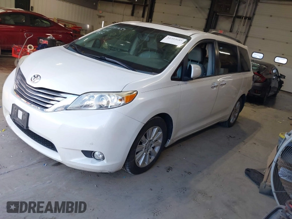 2011 Toyota Sienna XLE AAS with VIN 5TDYK3DC9BS091563, listed as a IAAI auction lot 41393689 with 229,663 mi miles and . Bid and sale history available at DreamBid. Image 2.