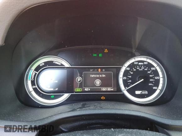 2017 Kia Niro Touring Launch Edition with VIN KNDCC3LC6H5055773, listed as a Copart auction lot 89213585 with 102,133 mi miles and Salvage Title. Bid and sale history available at carsss.com. Image 9.
