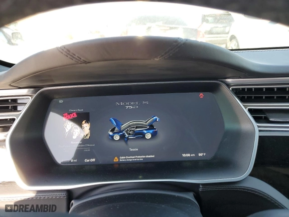 2017 Tesla Model S 100D with VIN 5YJSA1E22HF209498, listed as a Copart auction lot 45670954 with 0 mi miles and Salvage Title. Bid and sale history available at carsss.com. Image 9.