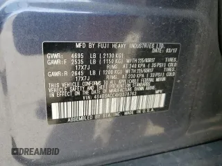 2017 Subaru Outback Premium with VIN 4S4BSACC4H3378763, listed as a Copart auction lot 52614225 with 77,197 mi miles and Salvage Title. Bid and sale history available at DreamBid. Image 15.