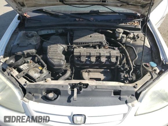 2001 Honda Civic DX with VIN 2HGES15271H568471, listed as a Copart auction lot 46260835 with 189,699 mi miles and Salvage Title. Bid and sale history available at carsss.com. Image 13.