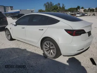 2023 Tesla Model 3 with VIN 5YJ3E1EA9PF552470, listed as a Copart auction lot 48458625 with 13,390 mi miles and Salvage Title. Bid and sale history available at DreamBid. Image 2.