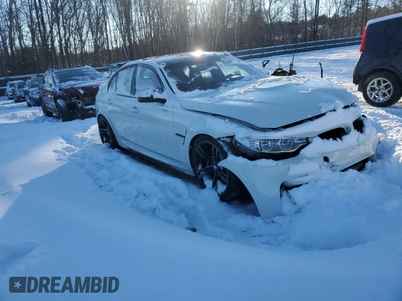 2015 BMW M3 with VIN WBS3C9C57FP803574, listed as a Copart auction lot 37294684 with 79,891 mi miles. Bid and sale history available at carsss.com. Image 4.