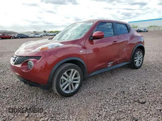 2014 Nissan Juke SV with VIN JN8AF5MR5ET358889, listed as a Copart auction lot 53698095 with 97,200 mi miles and Salvage Title. Bid and sale history available at carsss.com. Image 1.