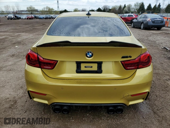 2015 BMW M4 with VIN WBS3R9C54FK334245, listed as a Copart auction lot 54086695 with 90,191 mi miles and Salvage title. Bid and sale history available at DreamBid. Image 6.
