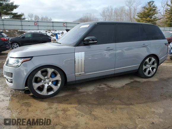 2017 Land Rover Range Rover with VIN SALGS5FE8HA347325, listed as a Copart auction lot 43391445 with 92,181 mi miles and Clean title. Bid and sale history available at DreamBid. Image 1.