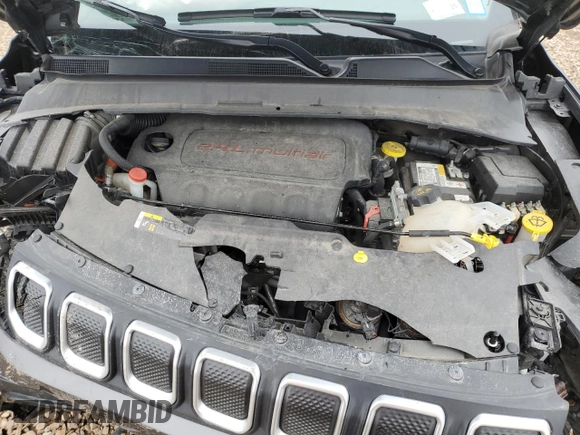 2022 Jeep Compass Latitude with VIN 3C4NJDBB5NT104566, listed as a Copart auction lot 50793525 with 15,817 mi miles and Salvage Title. Bid and sale history available at DreamBid. Image 12.