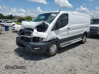 2021 Ford Transit Cargo with VIN 1FTBR1Y85MKA45072, listed as a Copart auction lot 60415095 with 54,814 mi miles and Salvage title. Bid and sale history available at DreamBid. Image 1.