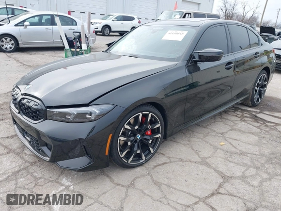 2025 BMW 3 Series M340i xDrive with VIN 3MW69FT02S8F00519, listed as a IAAI auction lot 41150515 with 715 mi miles. Bid and sale history available at carsss.com. Image 17.