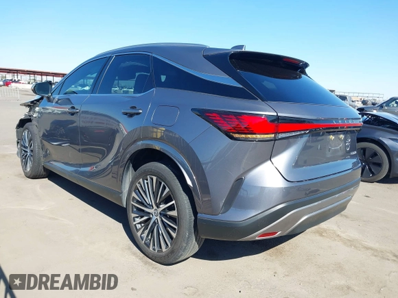 2023 Lexus RX with VIN 2T2BAMBA1PC015931, listed as a IAAI auction lot 41611538 with 17,240 mi miles. Bid and sale history available at carsss.com. Image 3.