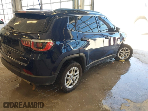 2018 Jeep Compass Sport с VIN 3C4NJDAB9JT266907, выставлен на аукционе IAAI как лот 41669562 с пробегом 102 831 миль миль и . История ставок и продаж доступна на DreamBid. Изображение 4.