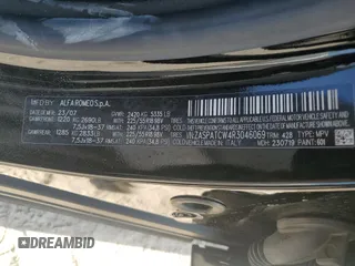 2024 Alfa Romeo Tonale Ti z VIN ZASPATCW4R3046069, wystawiony jako Copart lot #66606024 z przebiegiem 3330 mil mil oraz Nie do naprawy. Historia ofert i sprzedaży dostępna na DreamBid. Obrazek 13.
