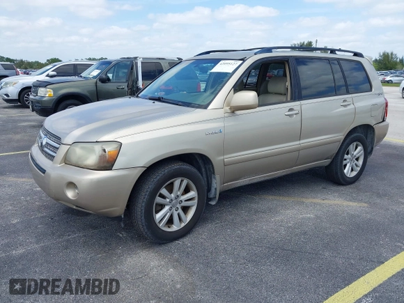 2007 Toyota Highlander Hybrid with VIN JTEHW21A970038823, listed as a IAAI auction lot 42095127 with 193,211 mi miles. Bid and sale history available at carsss.com. Image 2.