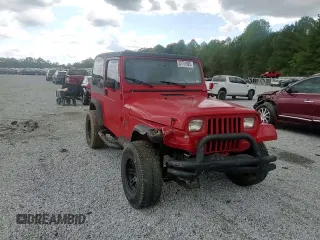 1995 Jeep Wrangler S with VIN 1J4FY19P4SP318216, listed as a Copart auction lot 52751605 with 241,154 mi miles and Salvage title. Bid and sale history available at DreamBid. Image 11.