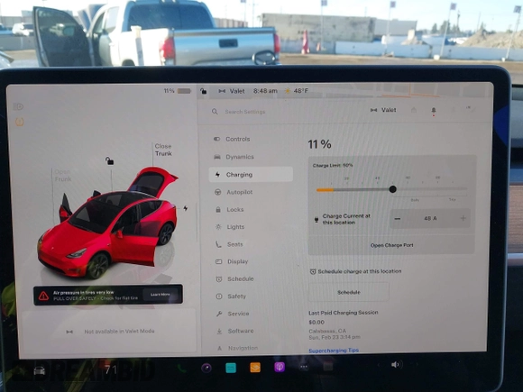 2025 Tesla Model Y Long Range with VIN 7SAYGDED8SF223993, listed as a IAAI auction lot 41743146 with 4,866 mi miles and . Bid and sale history available at DreamBid. Image 18.