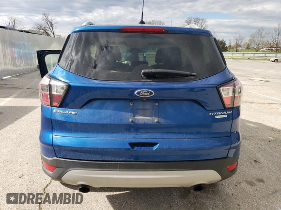 2017 Ford Escape Titanium with VIN 1FMCU0JD9HUD76425, listed as a Copart auction lot 50788845 with 118,072 mi miles and Salvage Title. Bid and sale history available at carsss.com. Image 6.
