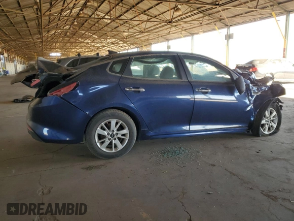 2016 Kia Optima LX with VIN 5XXGT4L33GG032811, listed as a Copart auction lot 88537825 with Not provided miles and Salvage title. Bid and sale history available at DreamBid. Image 3.