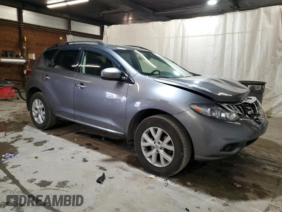 2013 Nissan Murano SV with VIN JN8AZ1MWXDW305687, listed as a Copart auction lot 55422905 with 73,432 mi miles and Salvage title. Bid and sale history available at DreamBid. Image 4.