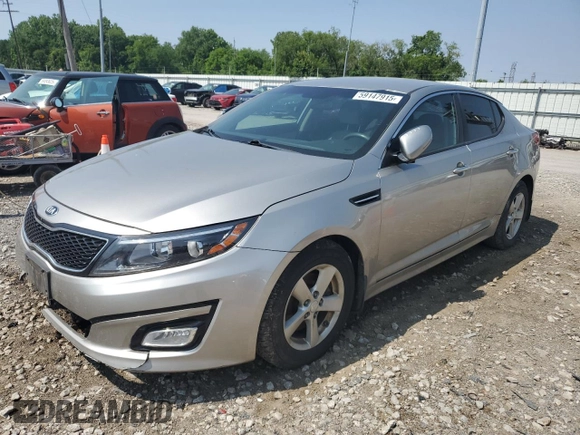 2014 Kia Optima LX z VIN KNAGM4A78E5481631, wystawiony jako Copart lot #59147915 z przebiegiem 190 902 mil mil oraz Szkoda całkowita • Salvage title. Historia ofert i sprzedaży dostępna na DreamBid. Obrazek 1.