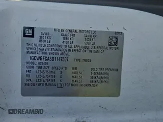 2013 Chevrolet Express Cargo с VIN 1GCWGFCA3D1147507, выставлен на аукционе IAAI как лот 42773987 с пробегом 234 091 миль миль и . История ставок и продаж доступна на DreamBid. Изображение 1.