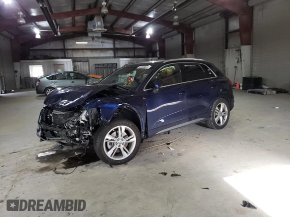 2021 Audi Q3 S line Premium with VIN WA1DECF30M1013931, listed as a Copart auction lot 40988023 with Not Provided miles. Bid and sale history available at carsss.com. Image 1.
