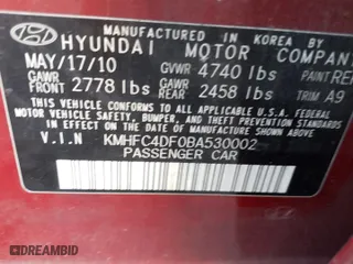 2011 Hyundai Azera Limited with VIN KMHFC4DF0BA530002, listed as a Copart auction lot 46376075 with 165,737 mi miles and Clean Title. Bid and sale history available at carsss.com. Image 12.