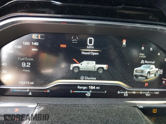 2024 GMC Sierra 1500 SLT with VIN 3GTUUDED3RG344150, listed as a Copart auction lot 56989275 with 15,315 mi miles and Salvage title. Bid and sale history available at DreamBid. Image 9.